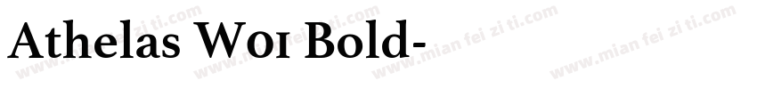 Athelas W01 Bold字体转换